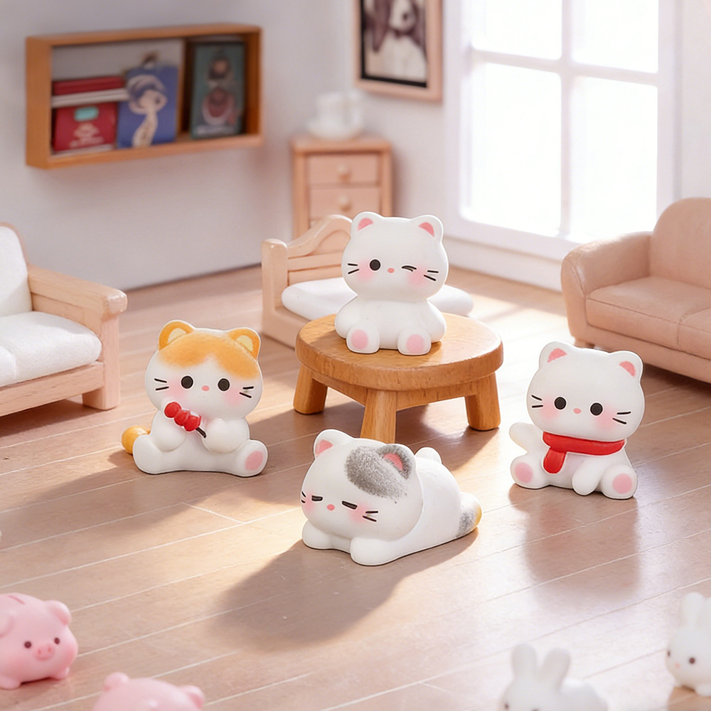 6pcs Cute Cat Resin Figurines  - Car Accessories Walmart recension och pris