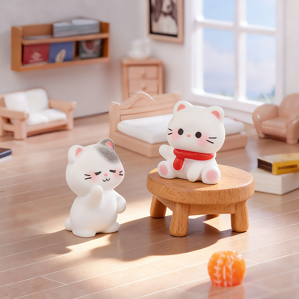 6pcs Cute Cat Resin Figurines  - Car Accessories Walmart recension och pris