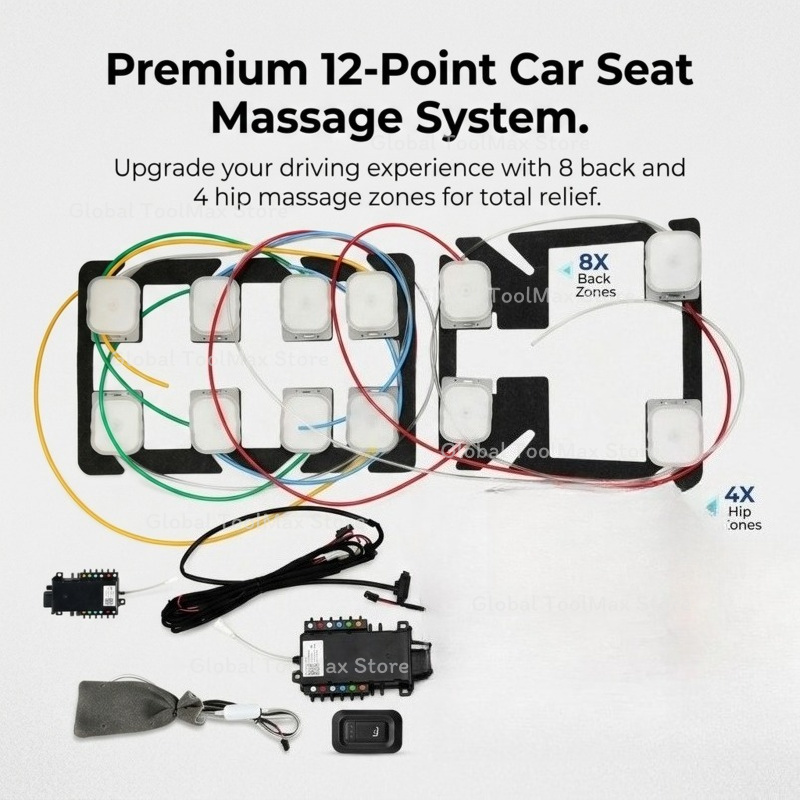 12 Air Bags Massage Car Seat C - Car Accessories Limassol recension och pris