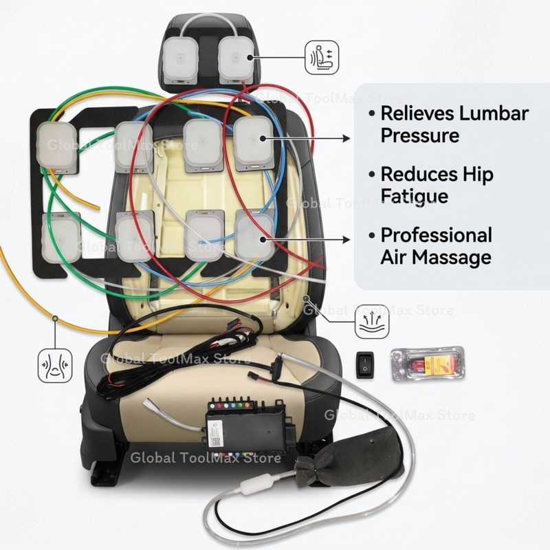 12 Air Bags Massage Car Seat C - Car Accessories Limassol recension och pris