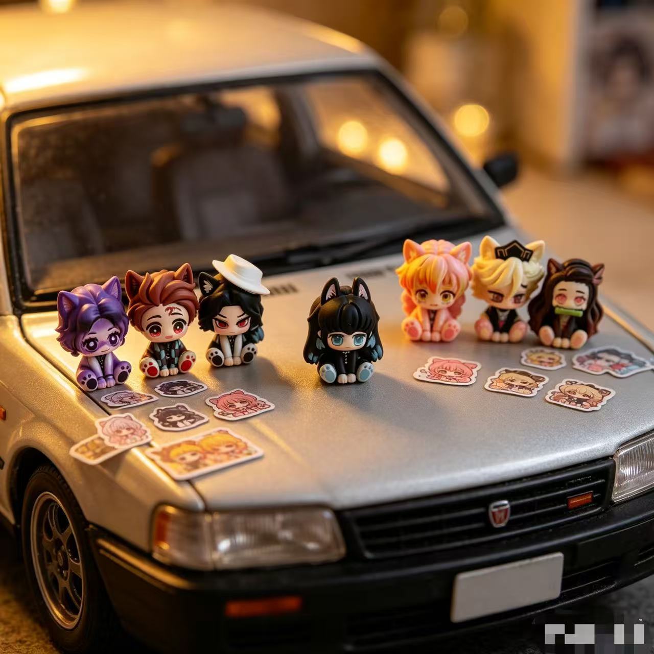 Demon Slayer Cute Chibi Figuri - Car Accessories Decoration recension och pris