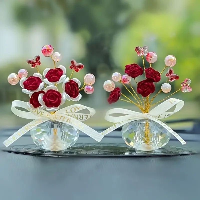 1PC Crystal Glass Rose Dashboa - Car Accessories Walmart recension och pris