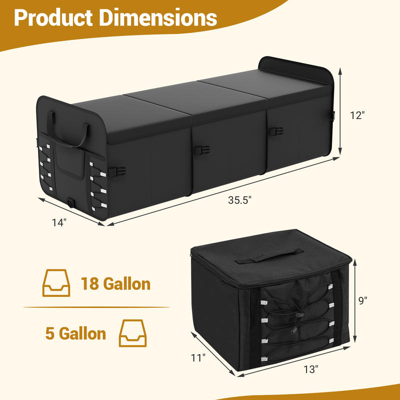 18 Gal Car Trunk Organizer wit - Car Trunk Organizer recension och pris