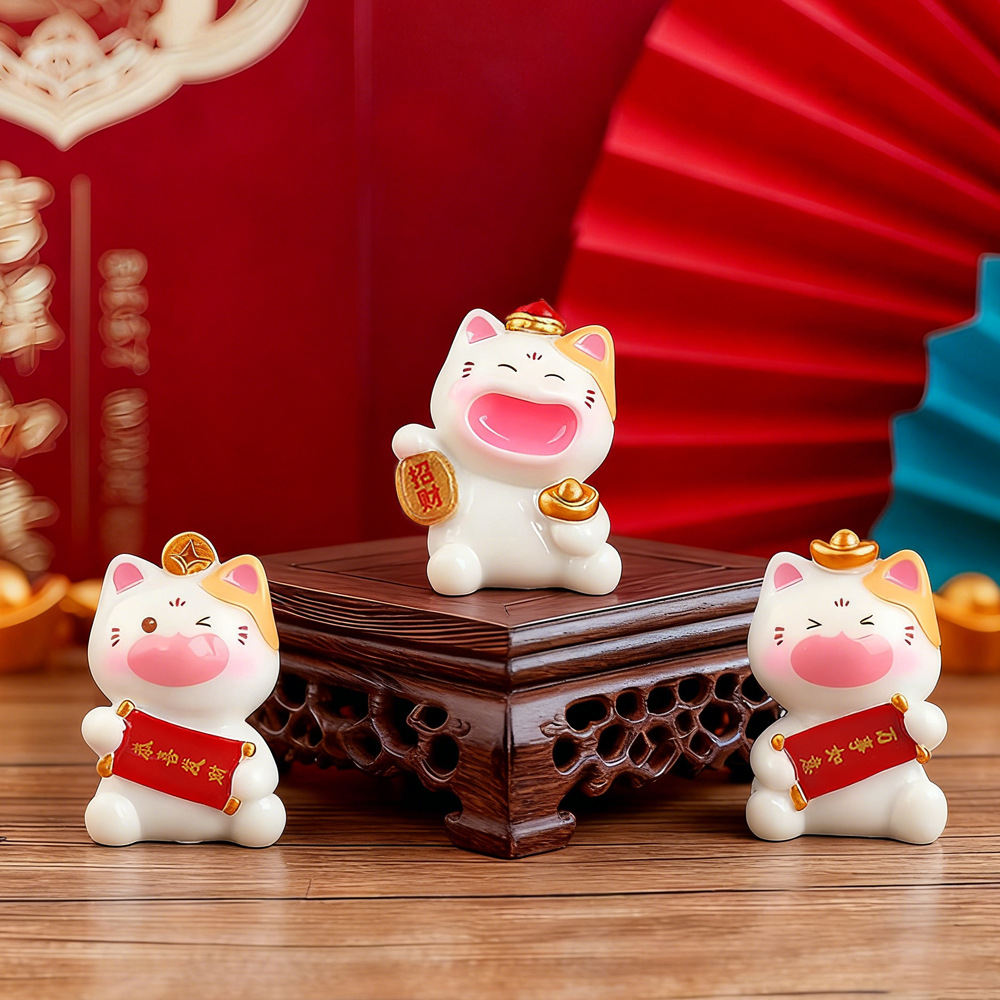 6Pcs Mini Lucky Cat Ornaments  - Car Accessories Walmart recension och pris