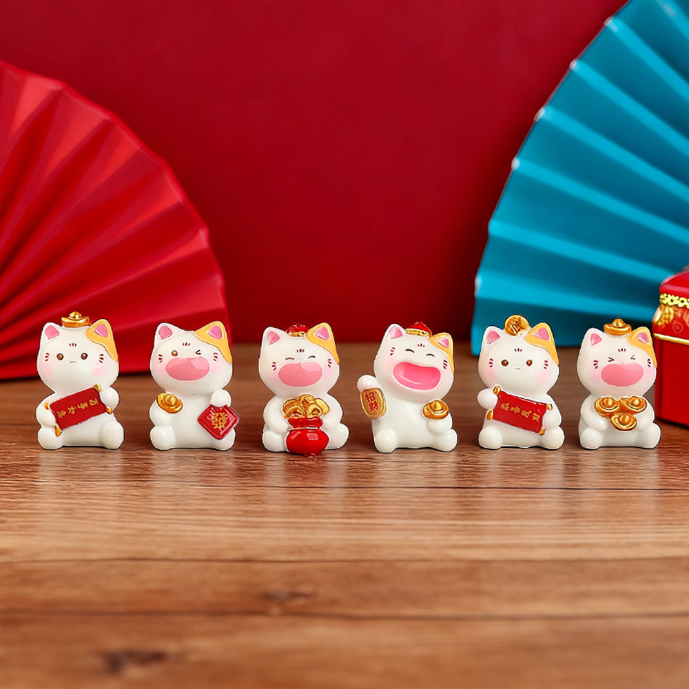 6Pcs Mini Lucky Cat Ornaments  - Car Accessories Walmart recension och pris