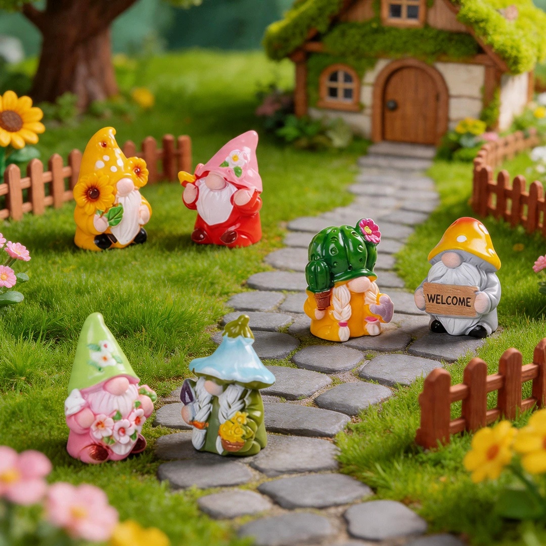 Mini 6Pcs Gnome Figurines Resi - Car Accessories Walmart recension och pris